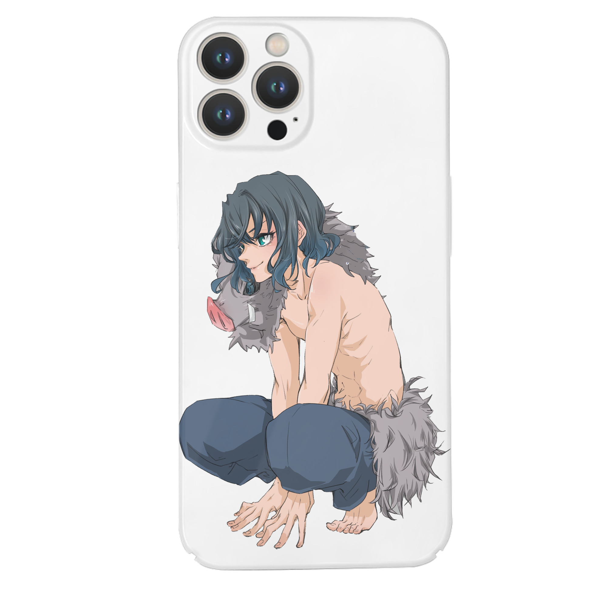 （画像用） 鬼滅の刃（きめつのやいば）嘴平 伊之助／はしびら いのすけ Hashibira Inosuke 【iPhone 14シリーズ対応】ハードケース